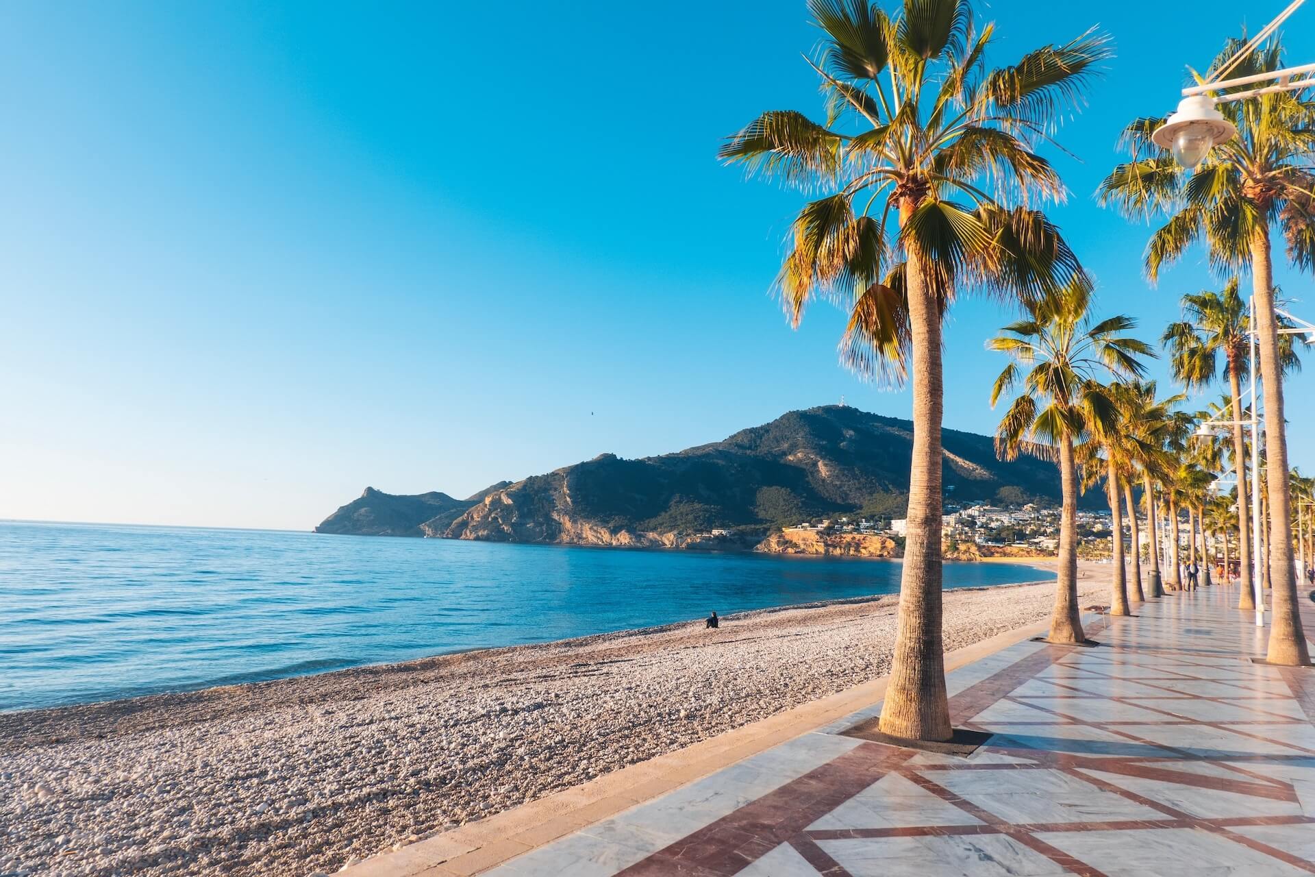 Promenade on the Spanish coast