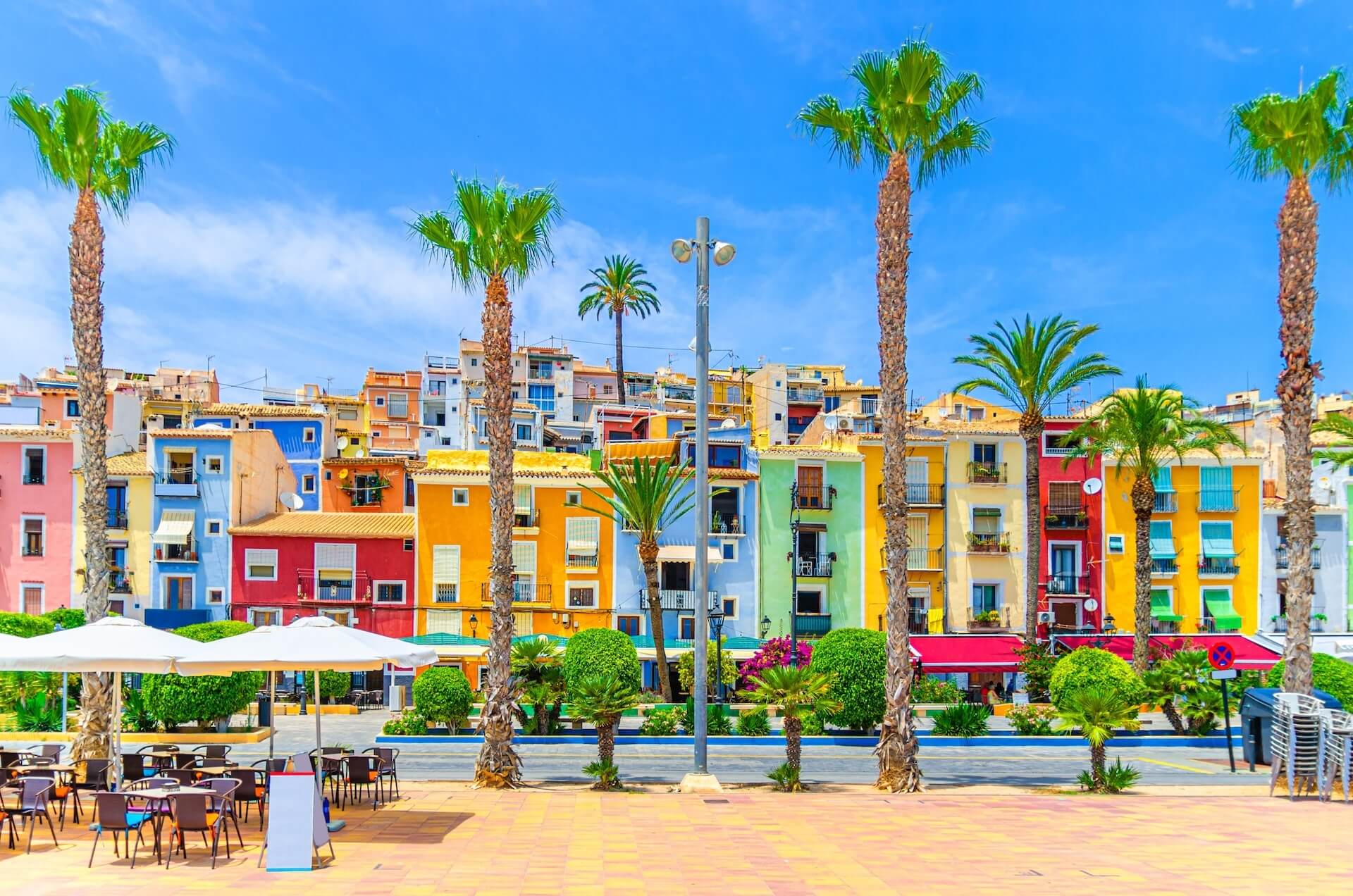 Villajoyosa old town in Spain