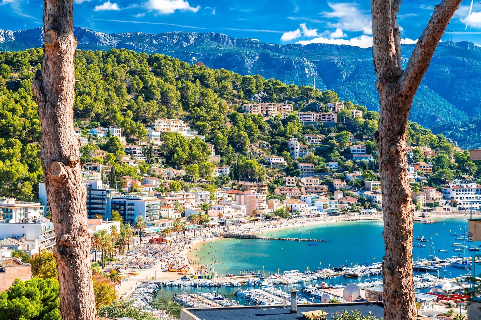Spanish beach and villas